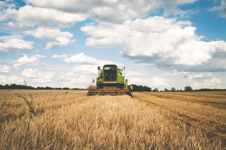 tractor in open field