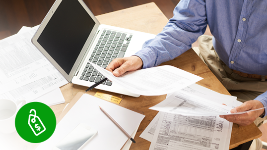 Man working computer