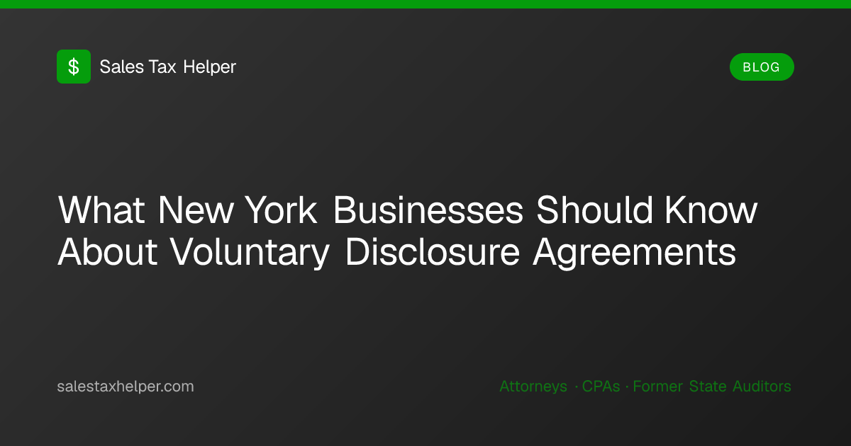 What New York Businesses Should Know About Voluntary Disclosure ...